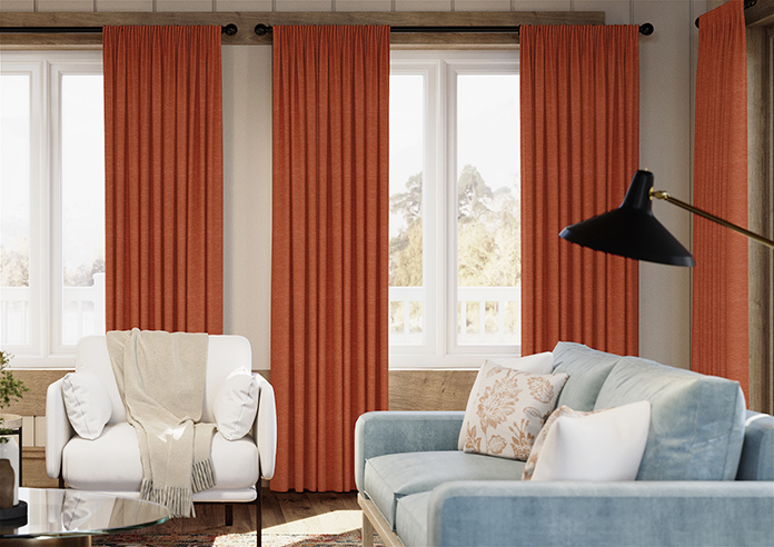 Carron, Tangerine - Made to Measure Curtains - Image 3